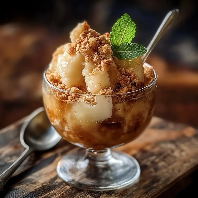 Bratapfel Crumble im Glas