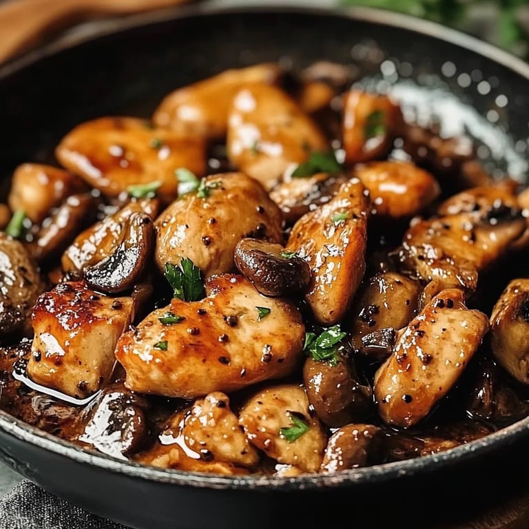 Black Pepper Chicken with Mushrooms