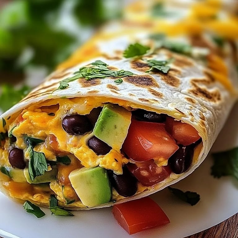 Frühstücks-Burrito mit hohem Proteingehalt