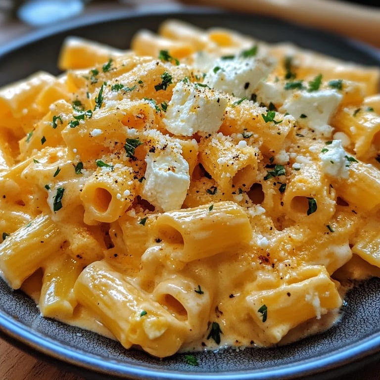 Kürbis Feta Pasta