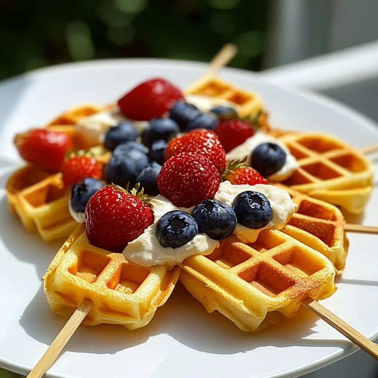 5-minuters våfflor med fruktspett: Ett fantastiskt ultimat recept