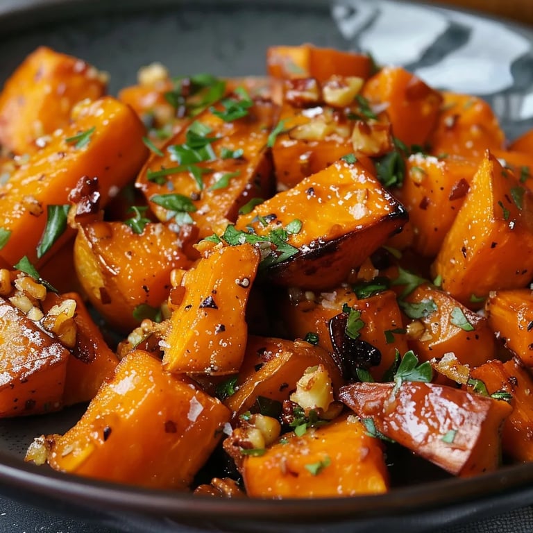 Caramelized Sweet Potatoes with Maple