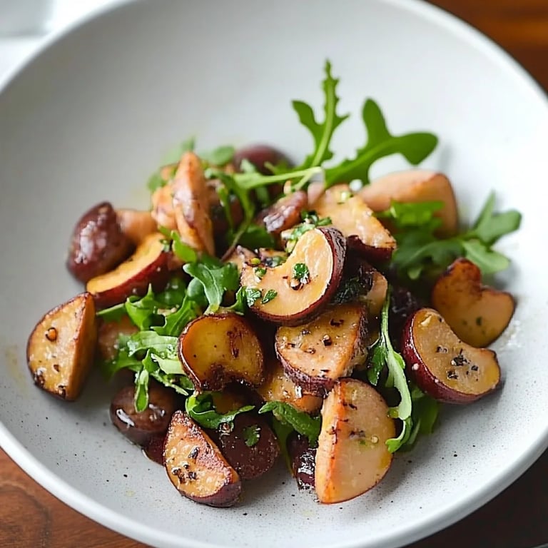 Wintersalat mit karamellisierten Maronen