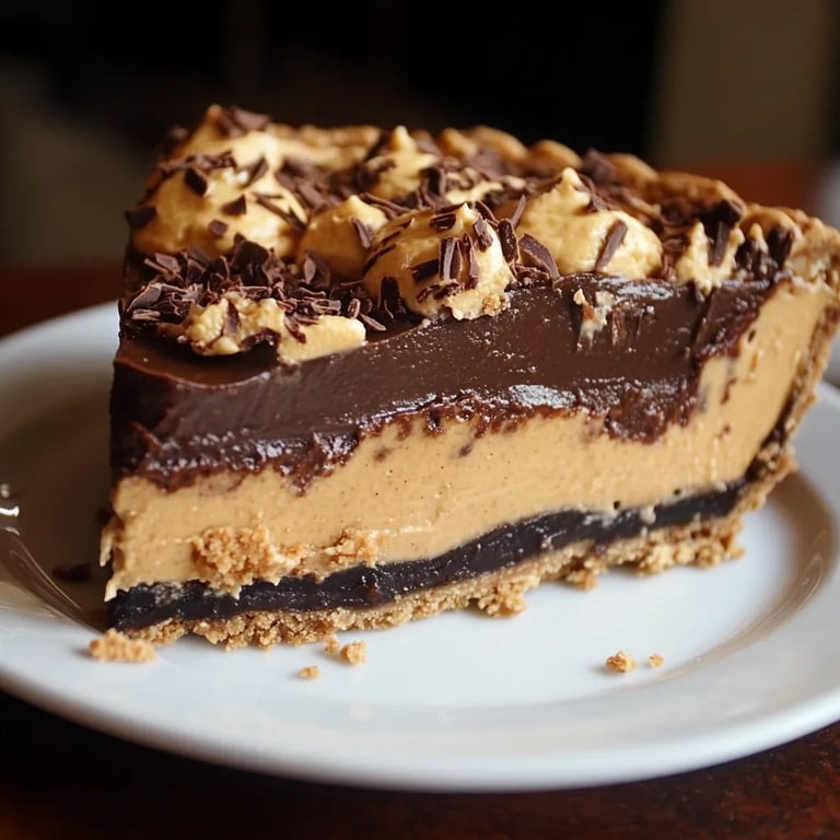 Decadent Layered Chocolate and Peanut Butter Pie