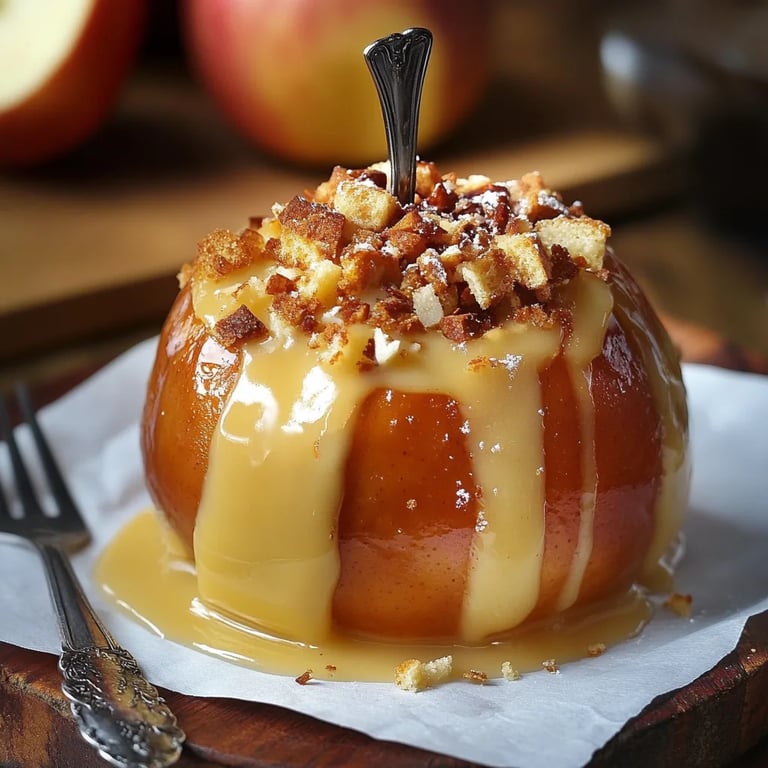 Klassischer Bratapfel mit Marzipan