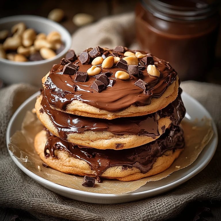 Nutella-gefüllte Schokoladenkekse