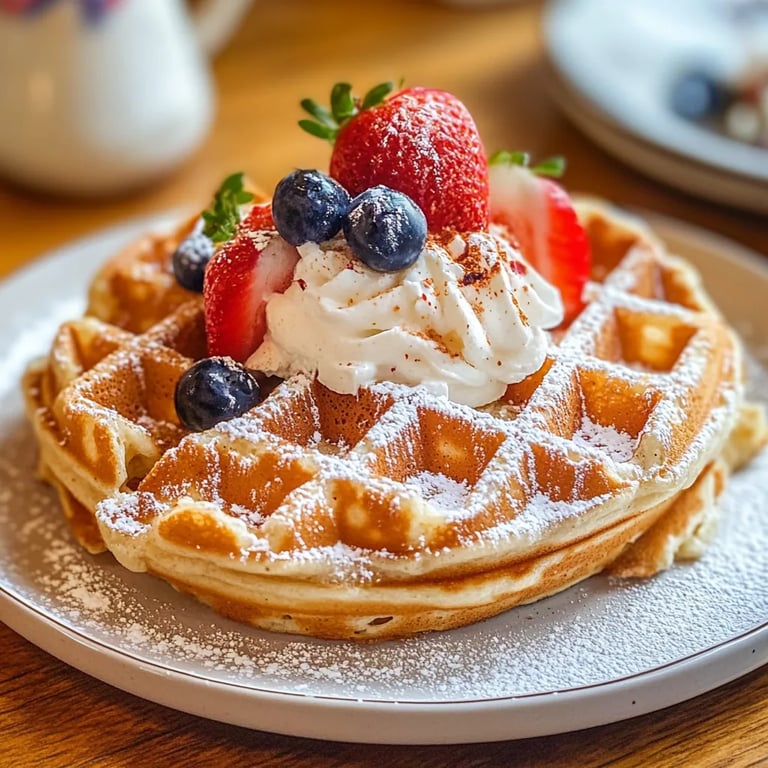 Waffeln mit Joghurt