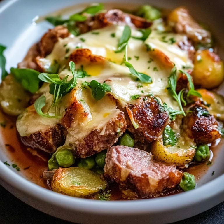 Rosenkohl Auflauf mit Kartoffel und Hackfleisch