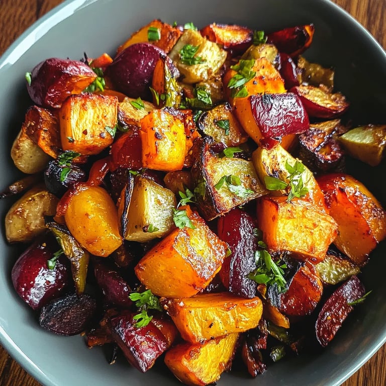 Winter Vegetable Salad w/ Roasted Butternut Squash