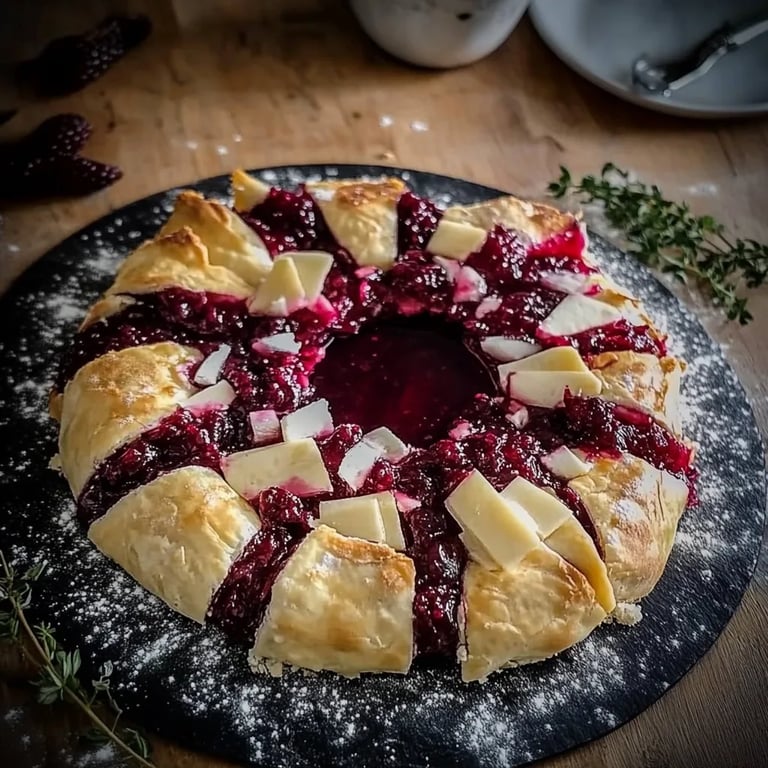 Cranberry Brie Crescent Ring