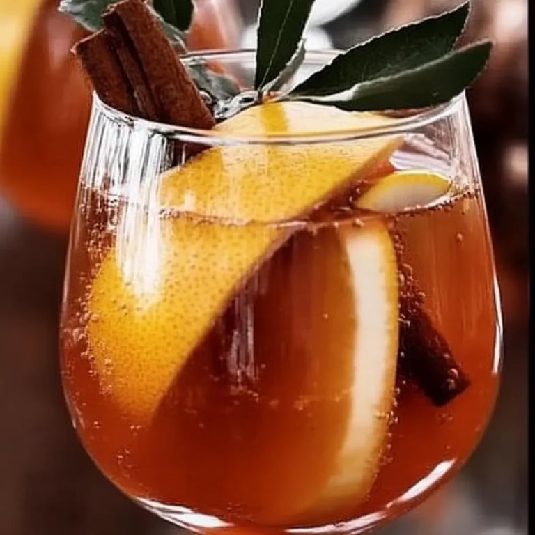 Warmer Zimt-Lillet mit Apfel