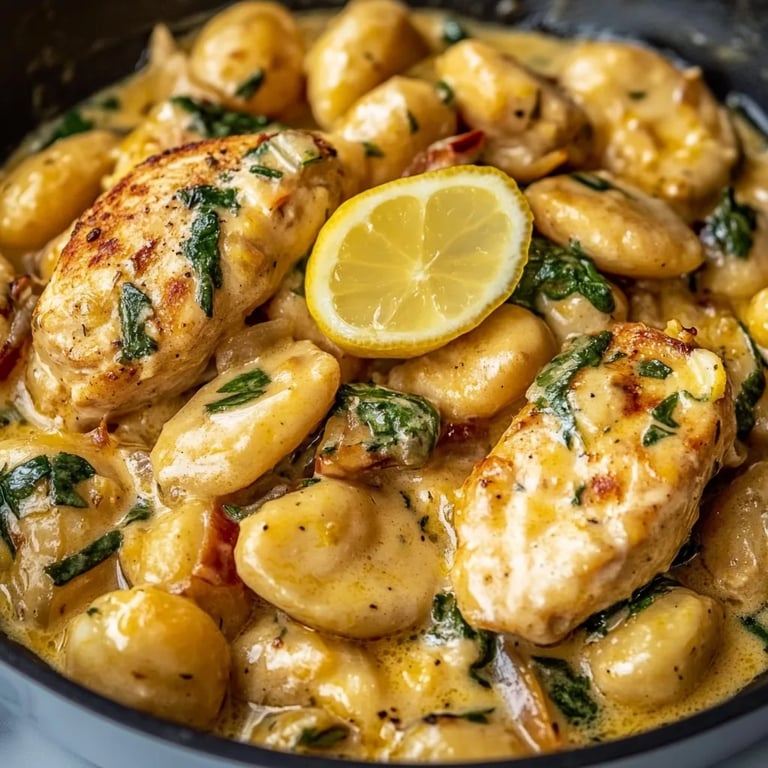 One Pan Lemon Chicken Gnocchi