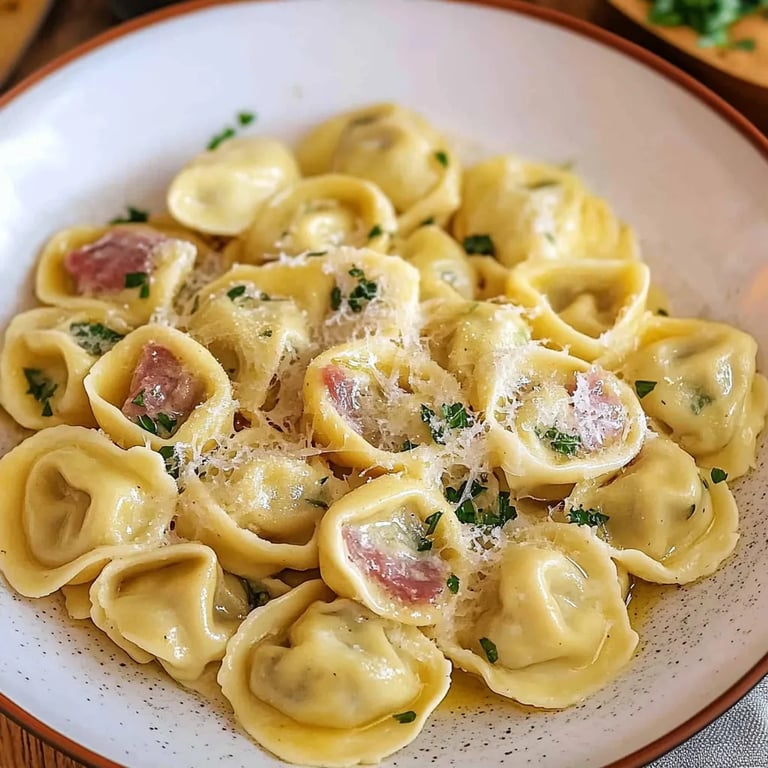 Tortellini mit Schinken-Sahne-Soße