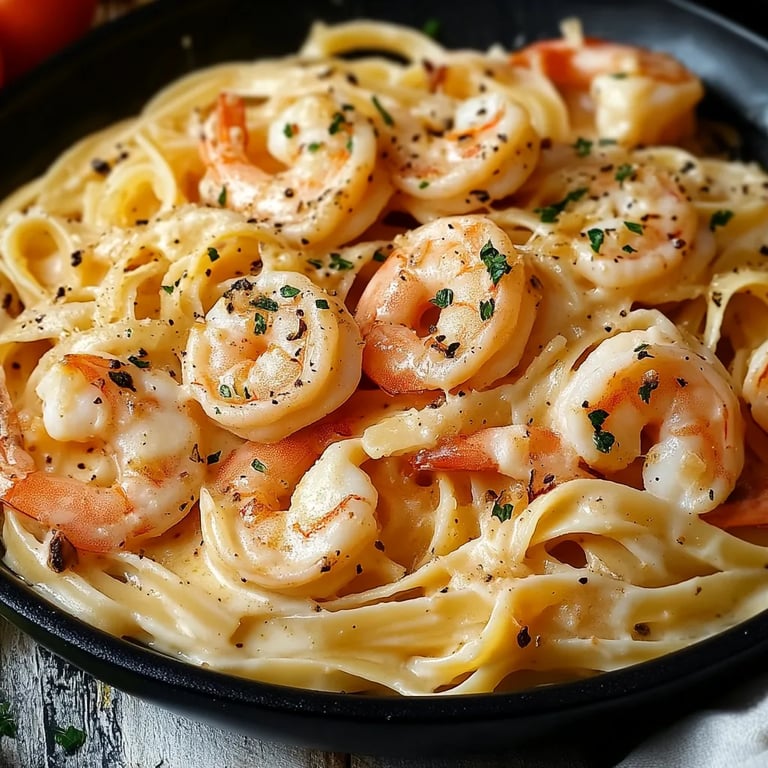 Creamy Garlic Shrimp Pasta