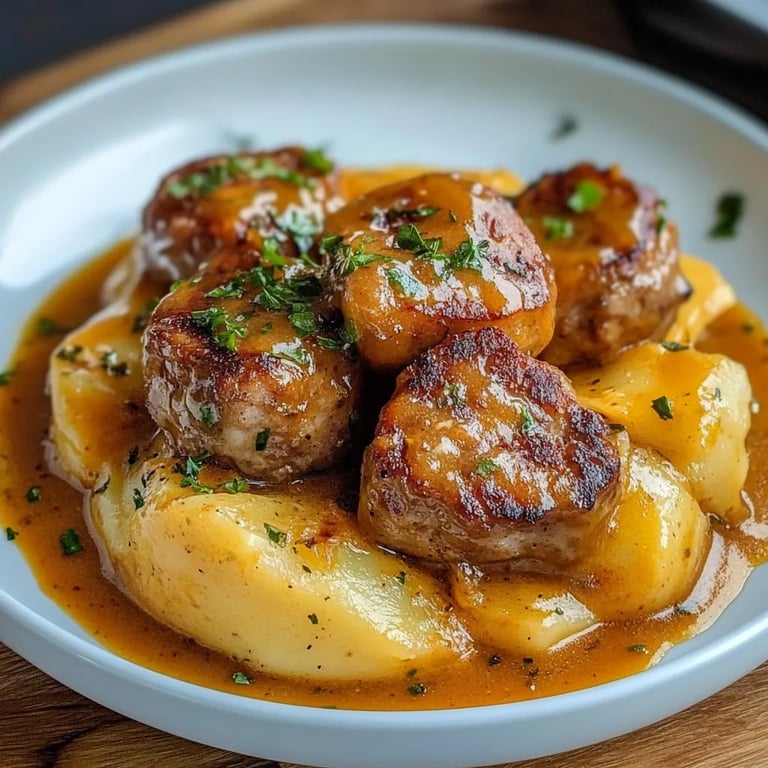 Hackbällchen in cremiger Sauce mit Kartoffelpüree: Ein Unglaubliches Ultimatives Rezept