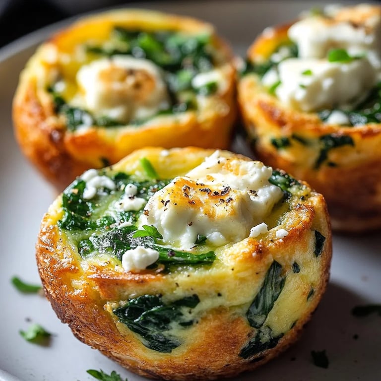 Schnelle & gesunde Ei-Muffins mit Spinat und Feta