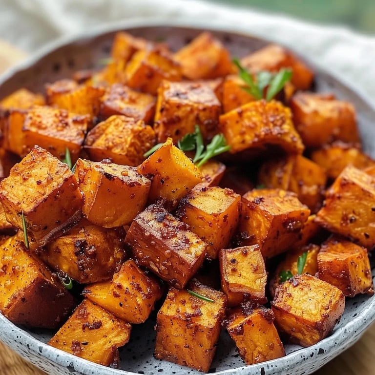 Easy Roasted Sweet Potato Cubes