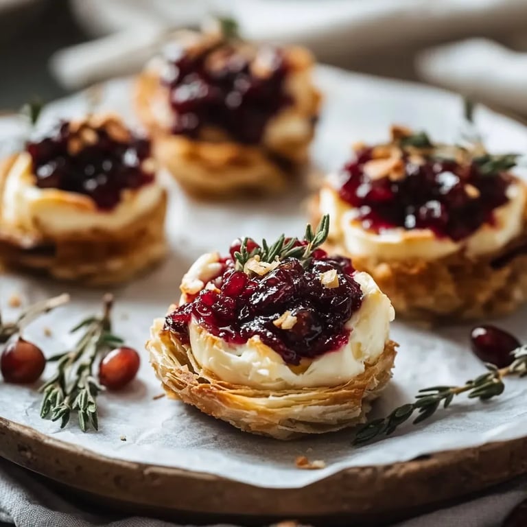 Easy Cranberry Brie Bites