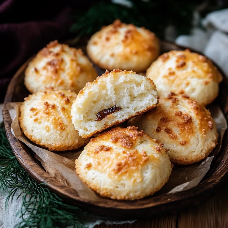 Kokosmakronen mit Nugatfüllung