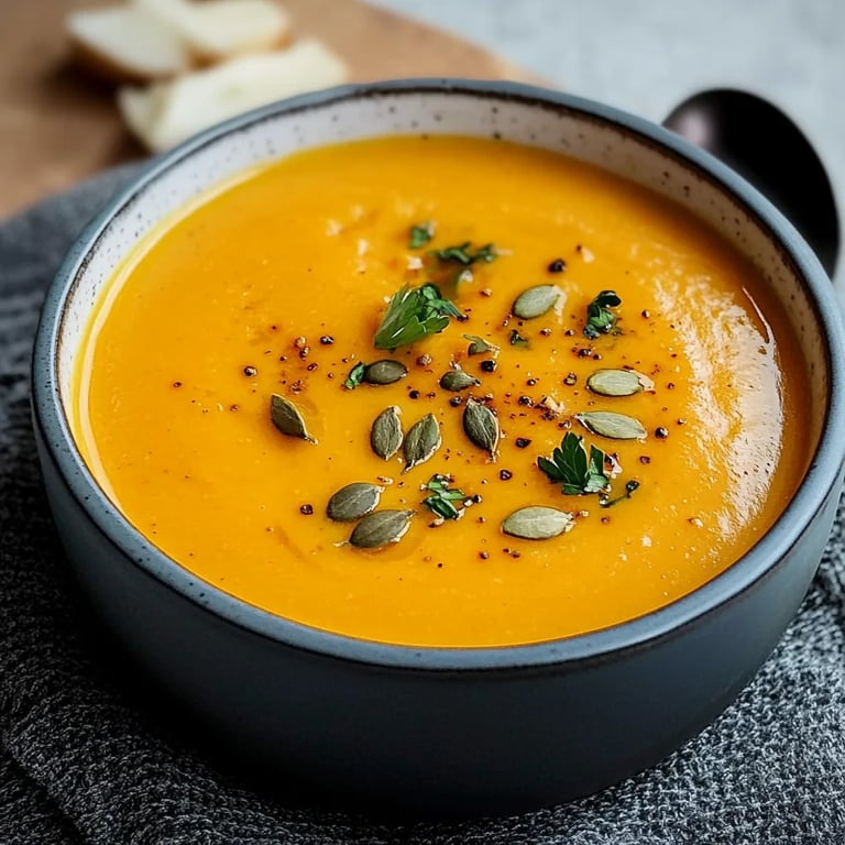 Cremige Kürbis-Süßkartoffel-Suppe