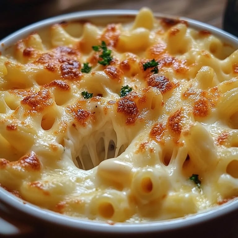 Gourmet-Mac and Cheese aus dem Ofen mit Knusperkruste