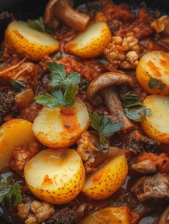 Würzige Kartoffel-Rosenkohl-Pfanne