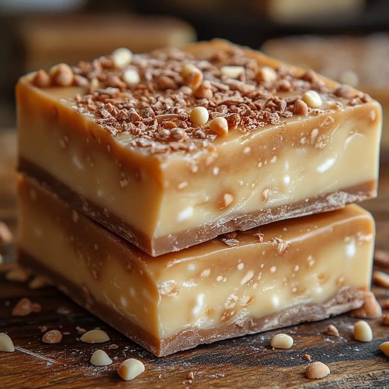 <p>Fudge au Chocolat Blanc et Caramel : Une Recette Incroyable Ultime</p>