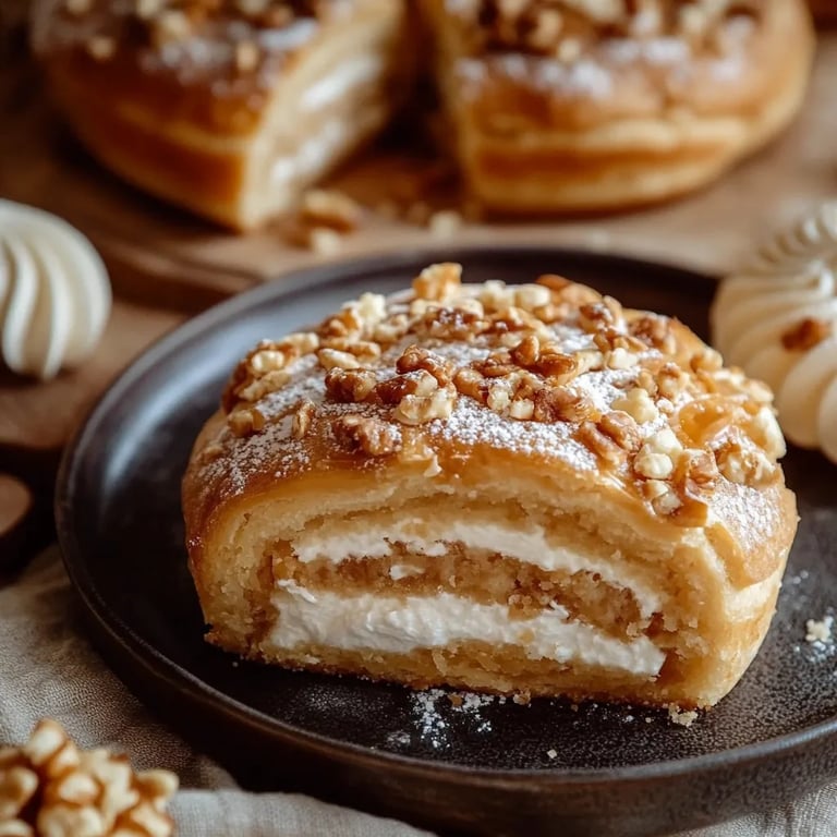 Die cremigste Karamell-Nuss-Biskuitrolle – garantiert ohne Risse!