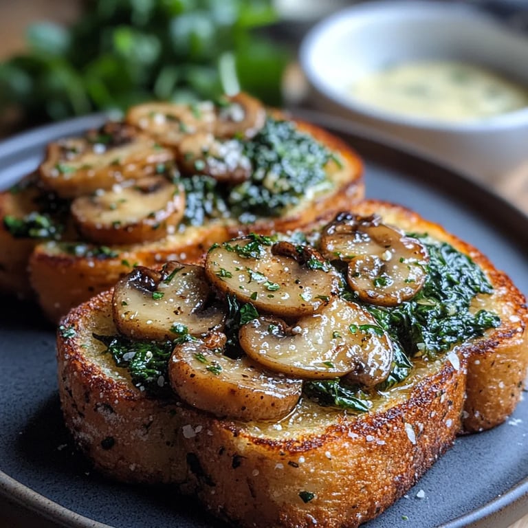 Savory French Toasts w/ Spinach & Mushrooms: An Incredible Ultimate Recipe