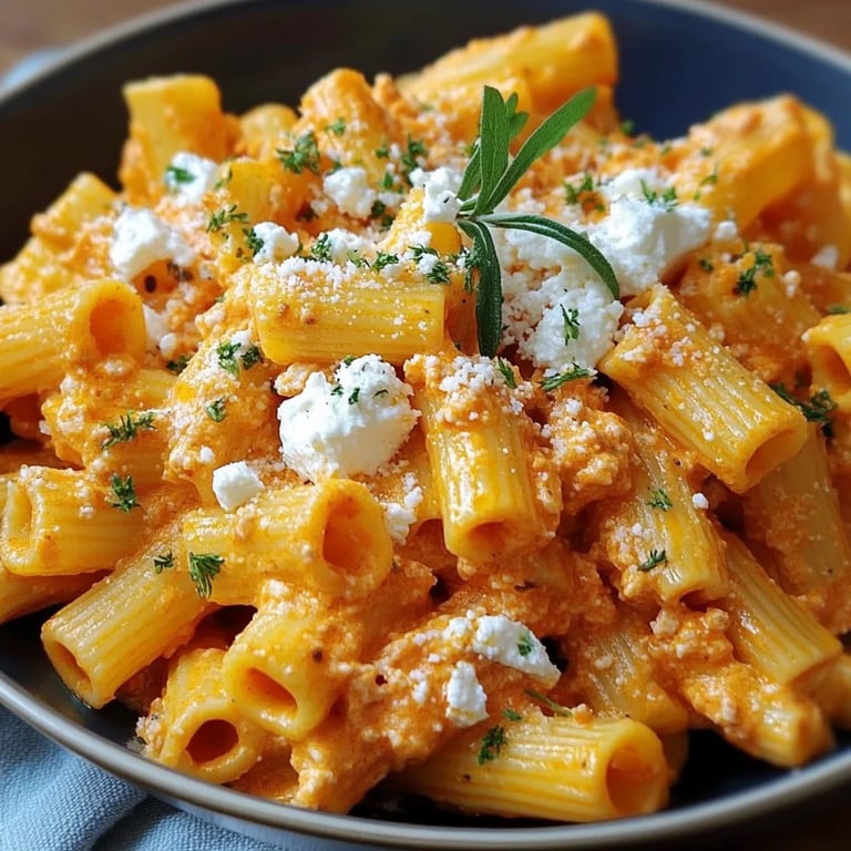 Kürbis Feta Pasta