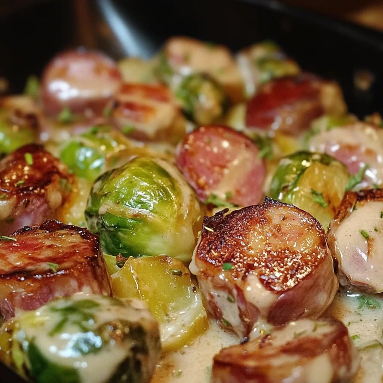 Rosenkohl - Kartoffel - Kasseler - Pfanne von Hermine