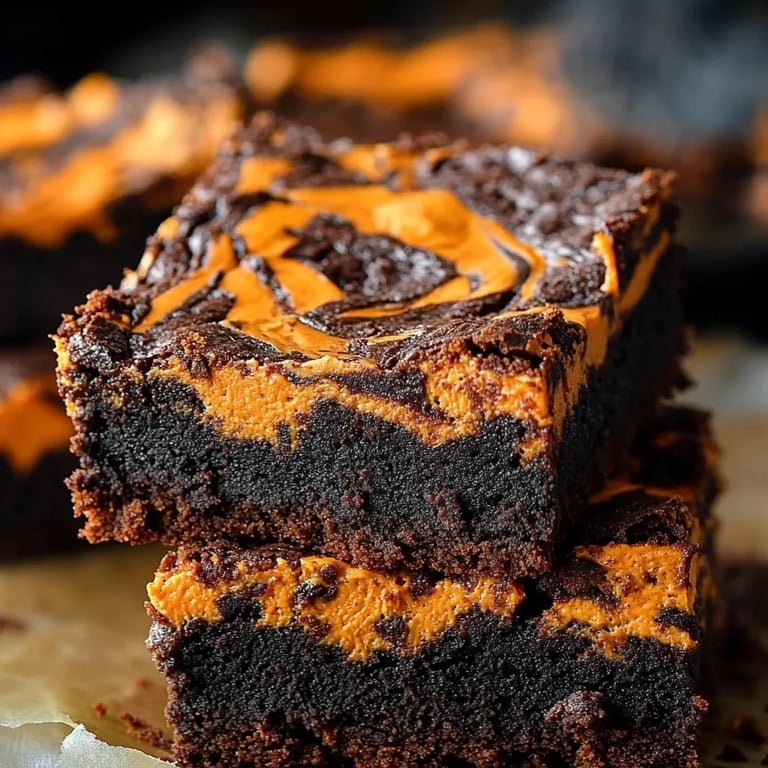 Halloween Cream Cheese Swirl Brownies