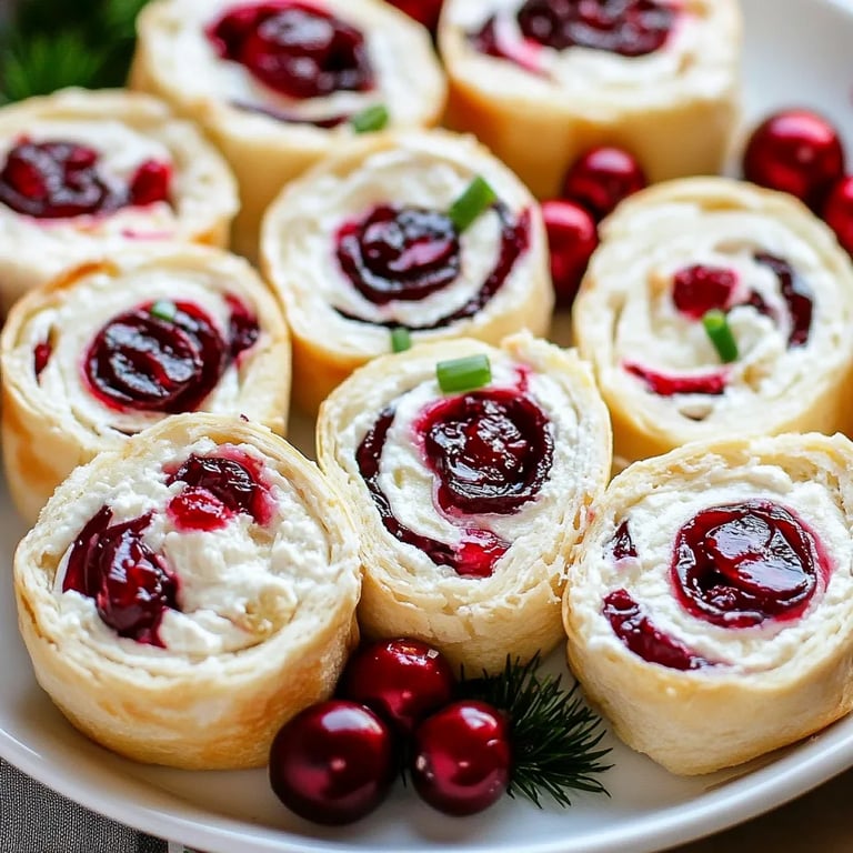 Festive Christmas Cranberry Roll Ups