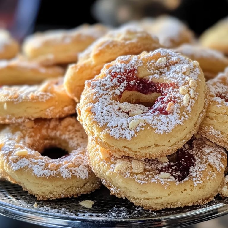 Leckere Streuselplätzchen mit Marmeladenfüllung