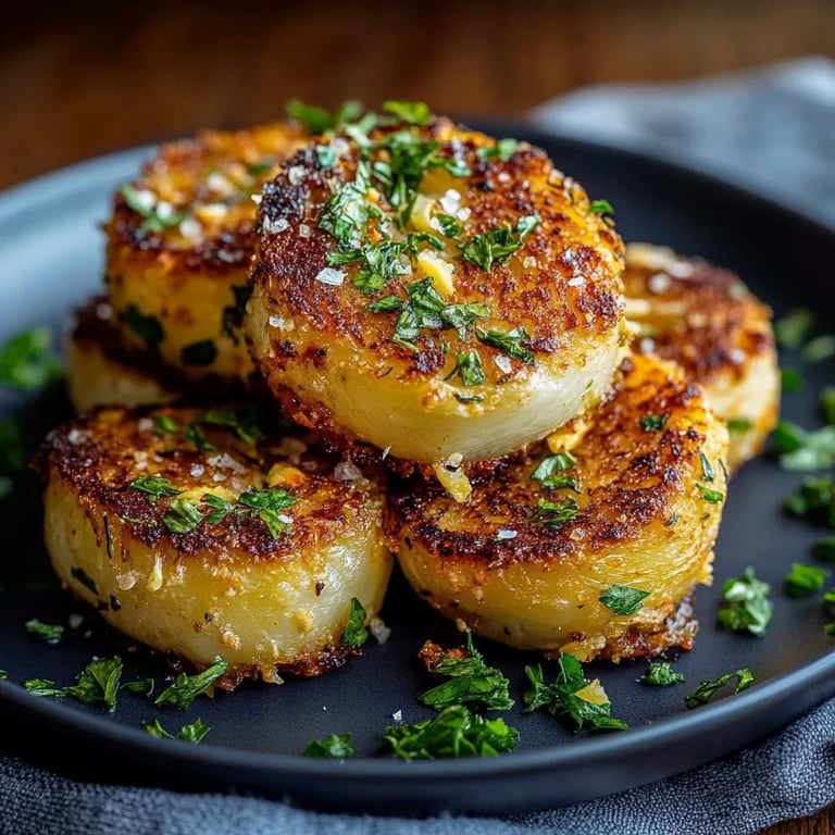 Goldbraune Blumenkohl-Patties