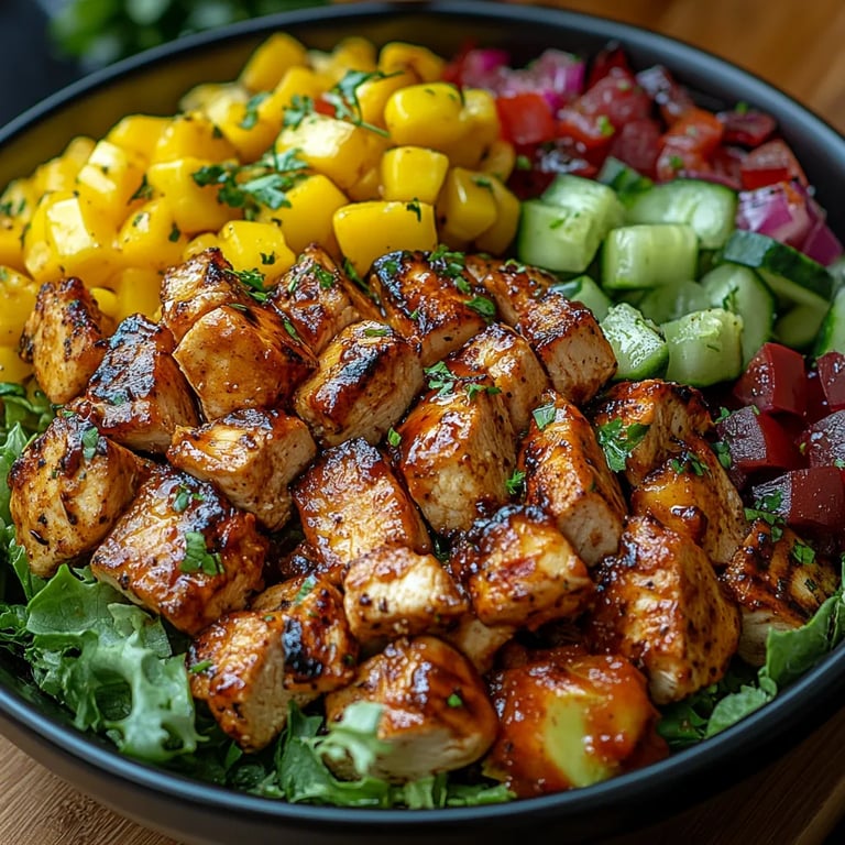 Gesunder BBQ-Hähnchen-Hack-Salat: Ein Unglaublich Ultimatives Rezept für 4 Personen