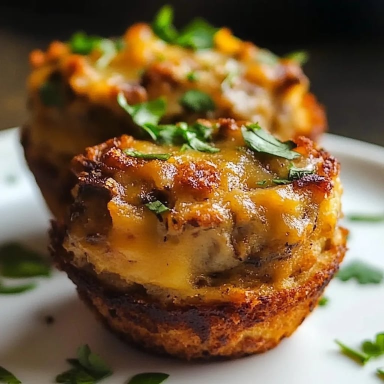 Gravy-Stuffed Stuffing Muffins