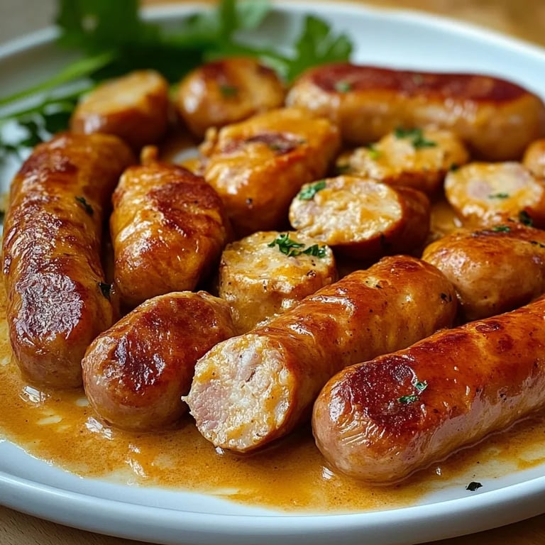 Geschnittene Bratwurst