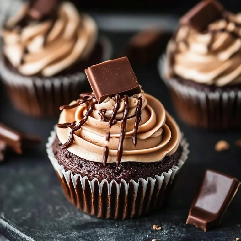 Schokoladen-Kinder-Bueno-Cupcakes