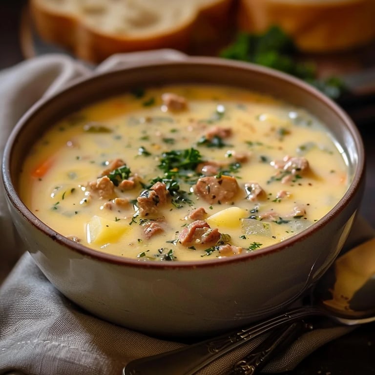 Zuppa Toscana - Cremige Wurst-Kartoffel-Suppe in 40 Min!