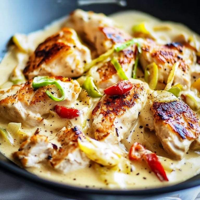 Creamy Pepperoncini Chicken Skillet