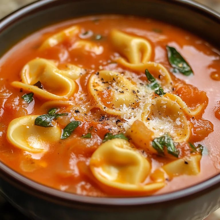 Easy Tomato Tortellini Soup
