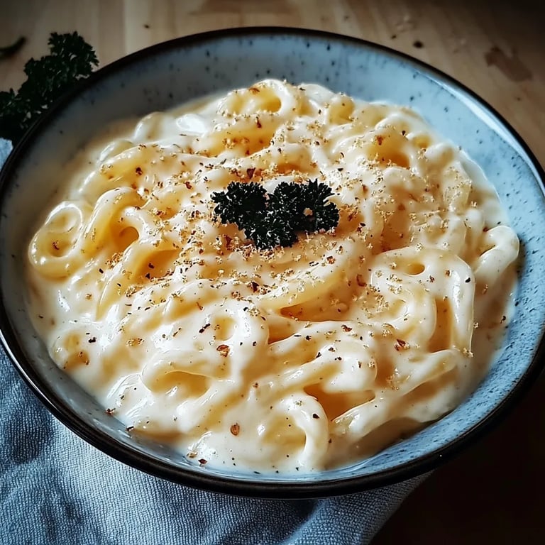 Cremige Nudelpfanne mit Crème fraîche