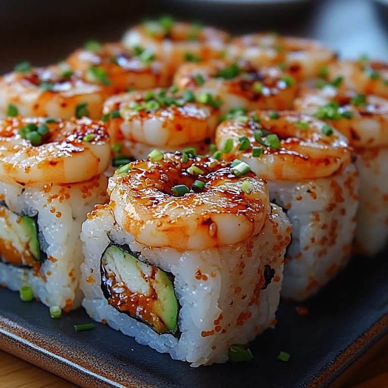 Spicy Shrimp Sushi Stacks: The Incredible 7-Layer Delight