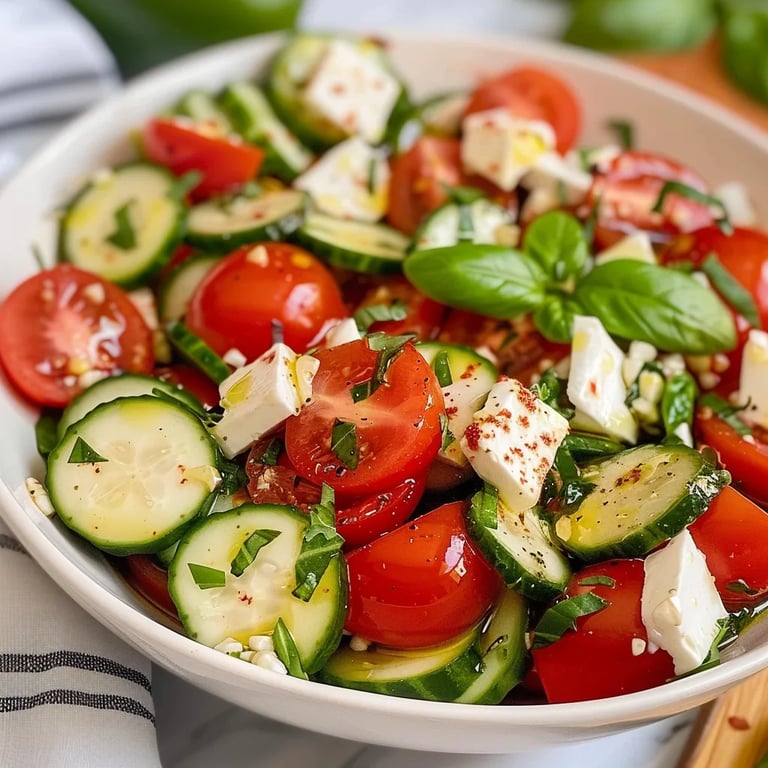 Easy Cucumber Caprese Salad