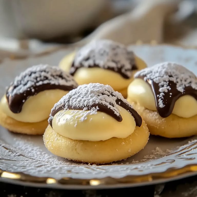 Kokosplätzchen mit weißer Schokoladenfüllung