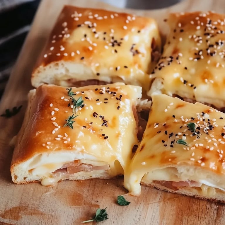 Schinken und Käse Zupfbrot