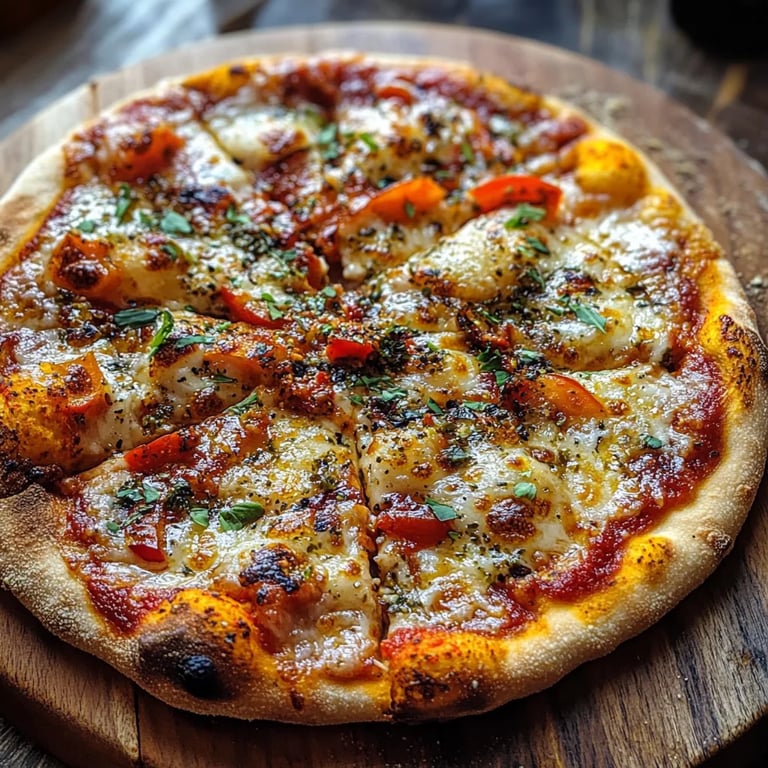 Pizza mit gerösteter roter Paprika und kalabrischem Chili: Ein Unglaubliches Ultimatives Rezept für 6 Personen