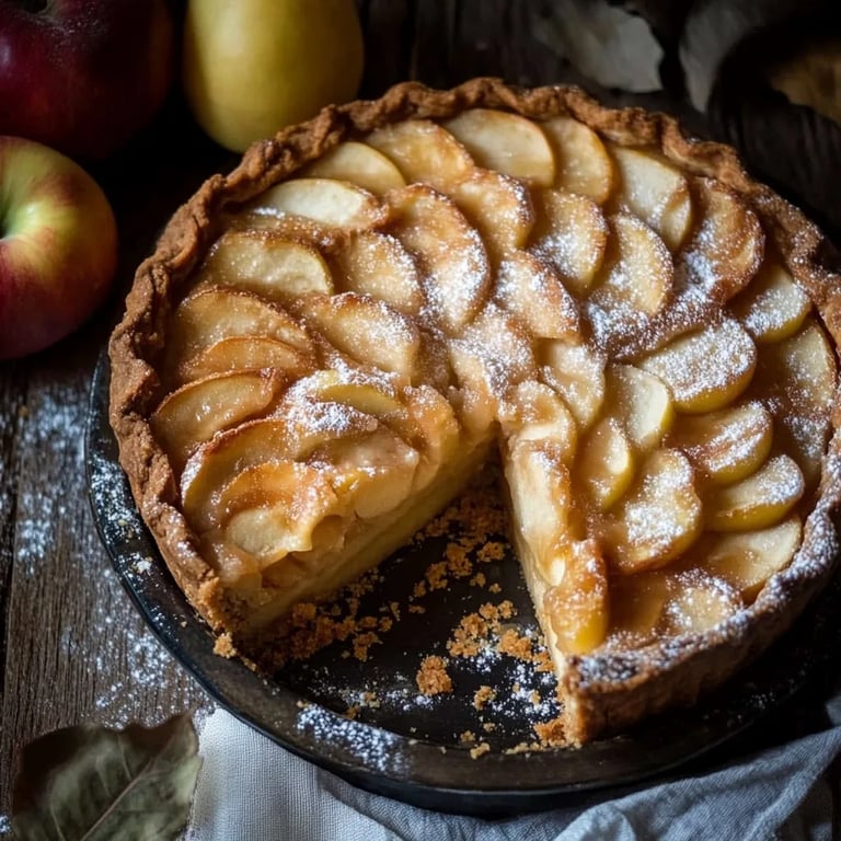 Gedeckter Apfelkuchen