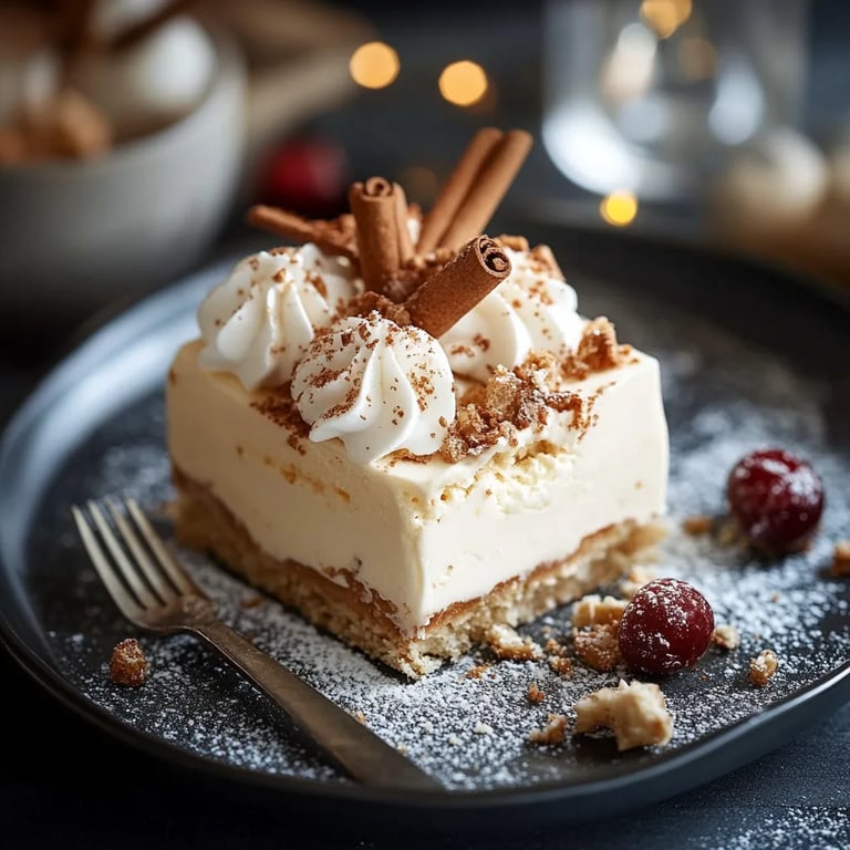 Weiße Lebkuchen-Mousse mit weißer Schokolade